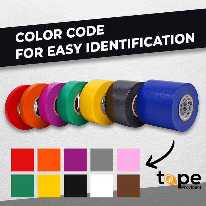 WOD Electrical Tape, Ships Today - Multiple Sizes/Colors - Tape Providers